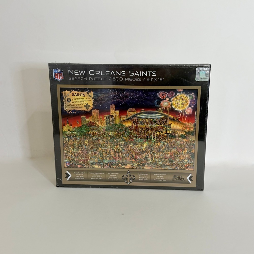 NWT!! Sealed NFL New Orleans Saints YouTheFan 500 Piece Joe Journeyman Puzzle